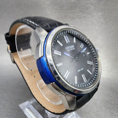 Citizen EcoDrive Weekender Watch Men 44mm Black Dial Steel Date AW115104E3