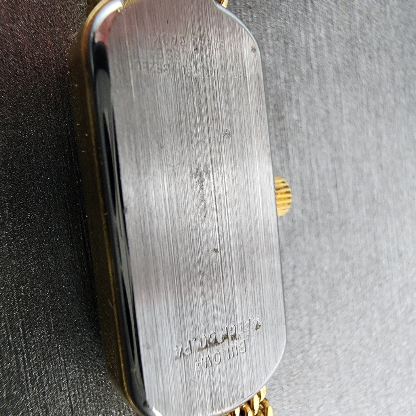 Bulova Watch Women 12mm Cream Dial Gold Tone Oval 92T29 New Battery NOS12