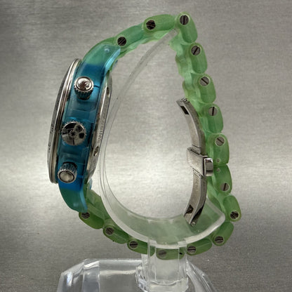 Invicta Anatomic Chronograph Watch Women 37mm Skeleton Dial Blue Green Date Runs6