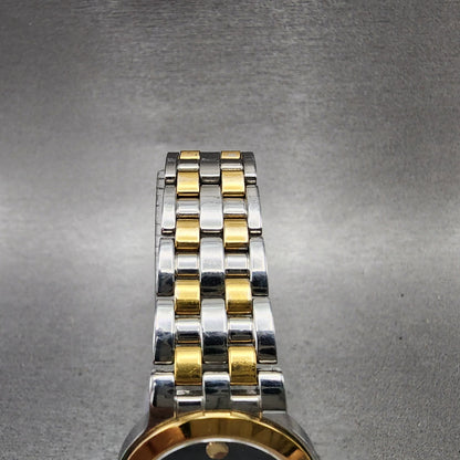 Movado Museum Watch Women 26mm Black Dial Two Tone Round 81 E4 1855 New Battery4