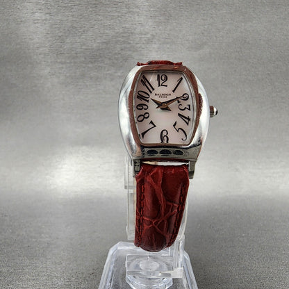 Balmain Watch Women 22mm MOP Dial Silver Tone Rectangle 2491 New Battery5