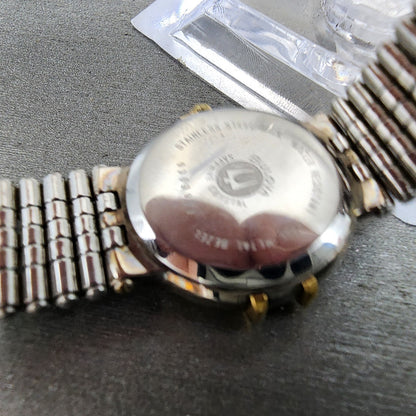Bulova Watch Women 24mm Champagne Dial Two Tone Round Date New Battery VTG9