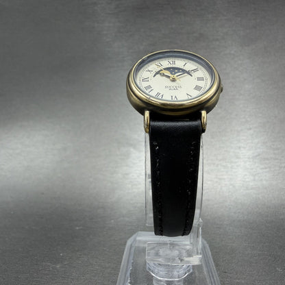 Seiko Alba Success Moon Phase Watch Women 25mm White Dial Brass Tone New Battery5