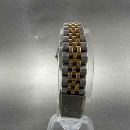 Seiko SQ Watch Women 24mm Gold Dial Two Tone Daydate 24mm Round New Battery ID9A7