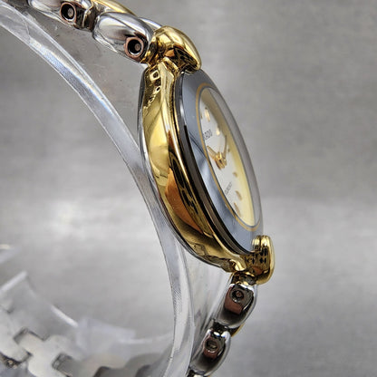 Rado Florence Watch Women 20mm White Dial Two Tone Round 153.3665.2 New Battery3