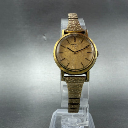Seiko Watch Women 22mm Champagne Dial Gold Tone Round 2320-0030 New Battery5