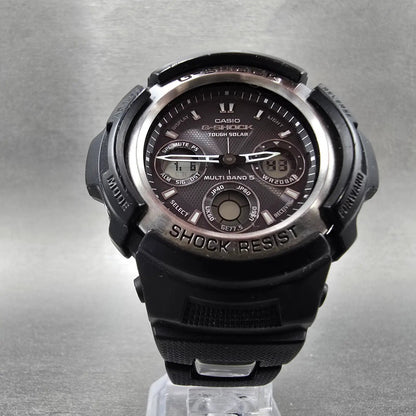 Casio G-Shock AWG-100C Watch Men 47mm Black Silver Alarm Chrono Solar Works JP5