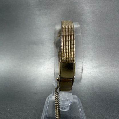 Citizen CQ Watch Women 17mm Champagne Dial Gold Tone Oval 3220324757 New Batt7