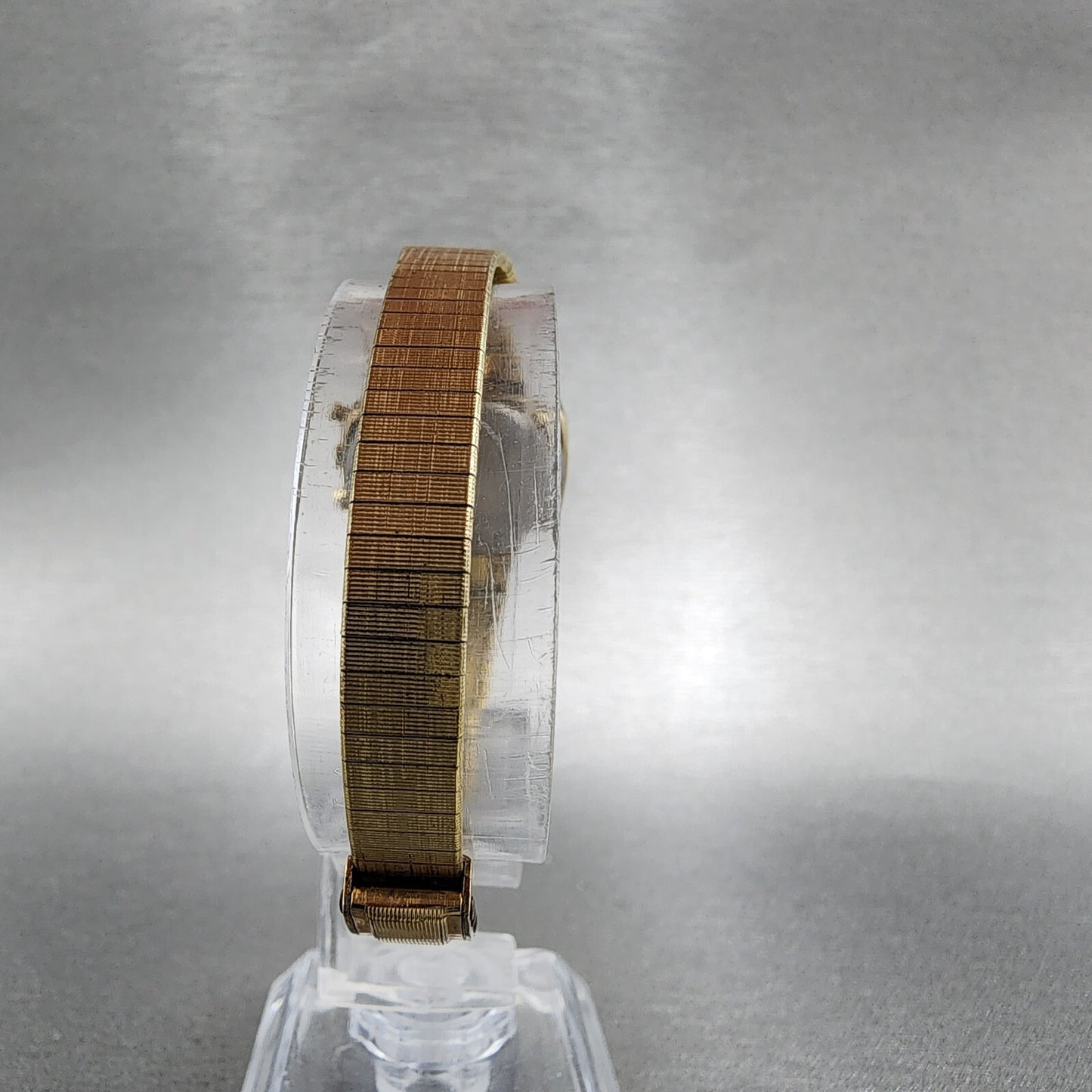 Hamilton Digital Watch Women 23mm LCD Brown Dial Gold Tone PARTS8