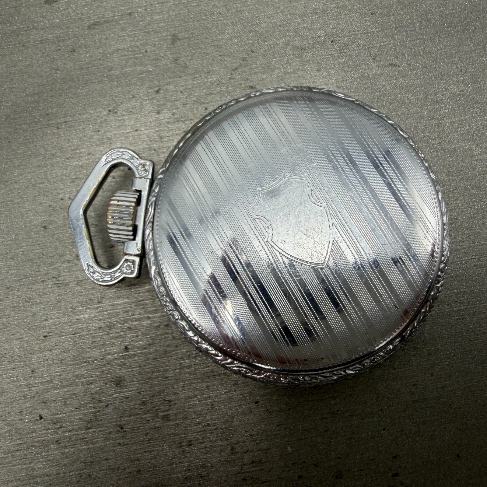 South Bend Pocket Watch White Dial Silver Tone Grade 292 Manual Wind PARTS7