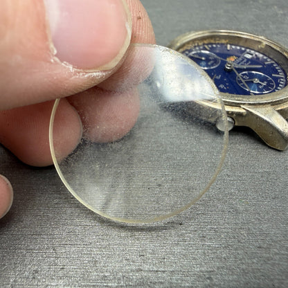 Orient Chronograph Watch Men 37mm Blue Dial Silver Tone Alarm TA0A-000 PARTS12