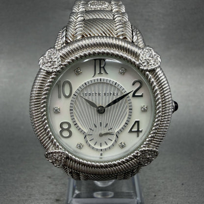 Judith Ripka Watch Women MOP Dial Sterling Silver Small Second Round New Battery0
