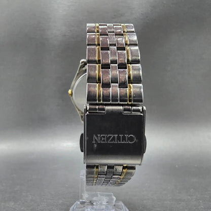 Citizen Junction Eco-Drive Watch Men 36mm Champange Dial Two Tone Daydate Works7