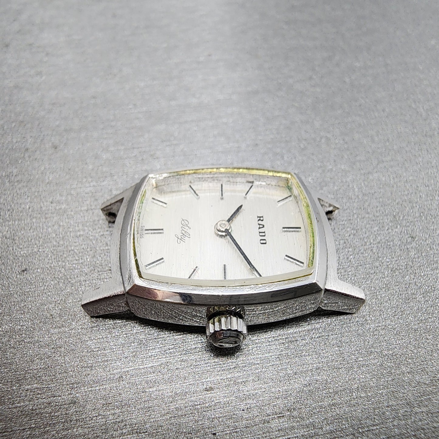 Rado Silky Tank Watch Women 18mm Silver Dial Steel Rectangle Manual Wind PARTS4