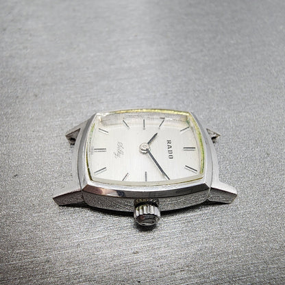 Rado Silky Tank Watch Women 18mm Silver Dial Steel Rectangle Manual Wind PARTS4