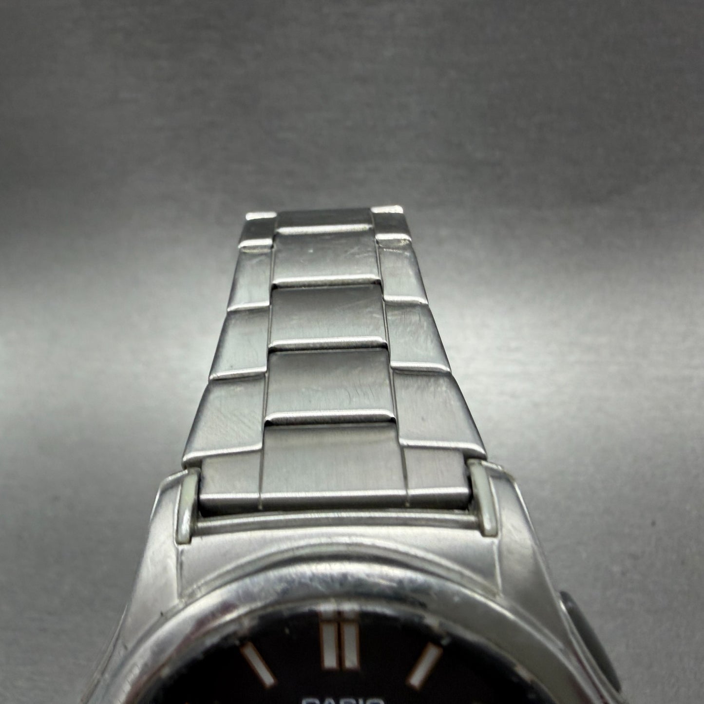 Casio Wave Ceptor  Watch Men 42mm Black Dial Steel Analog Digital Solar Runs ABL4