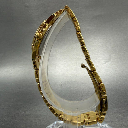 Seiko Watch Women 26mm Silver Dial Gold Tone Date Round 7N82-0AM0 New Battery6