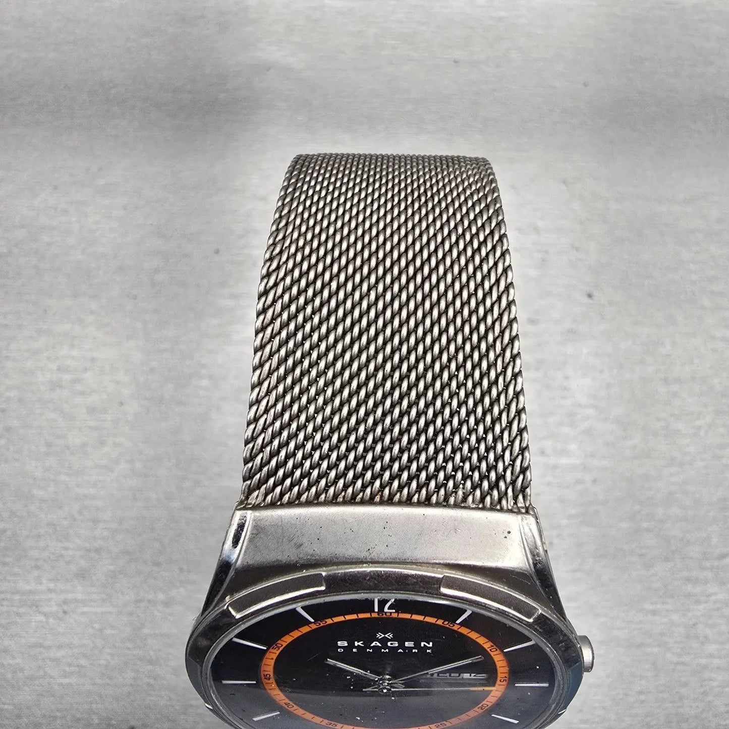 Skagen Melbye Watch Men 40mm Gray Dial Titanium Daydate SKW6007 New Battery4