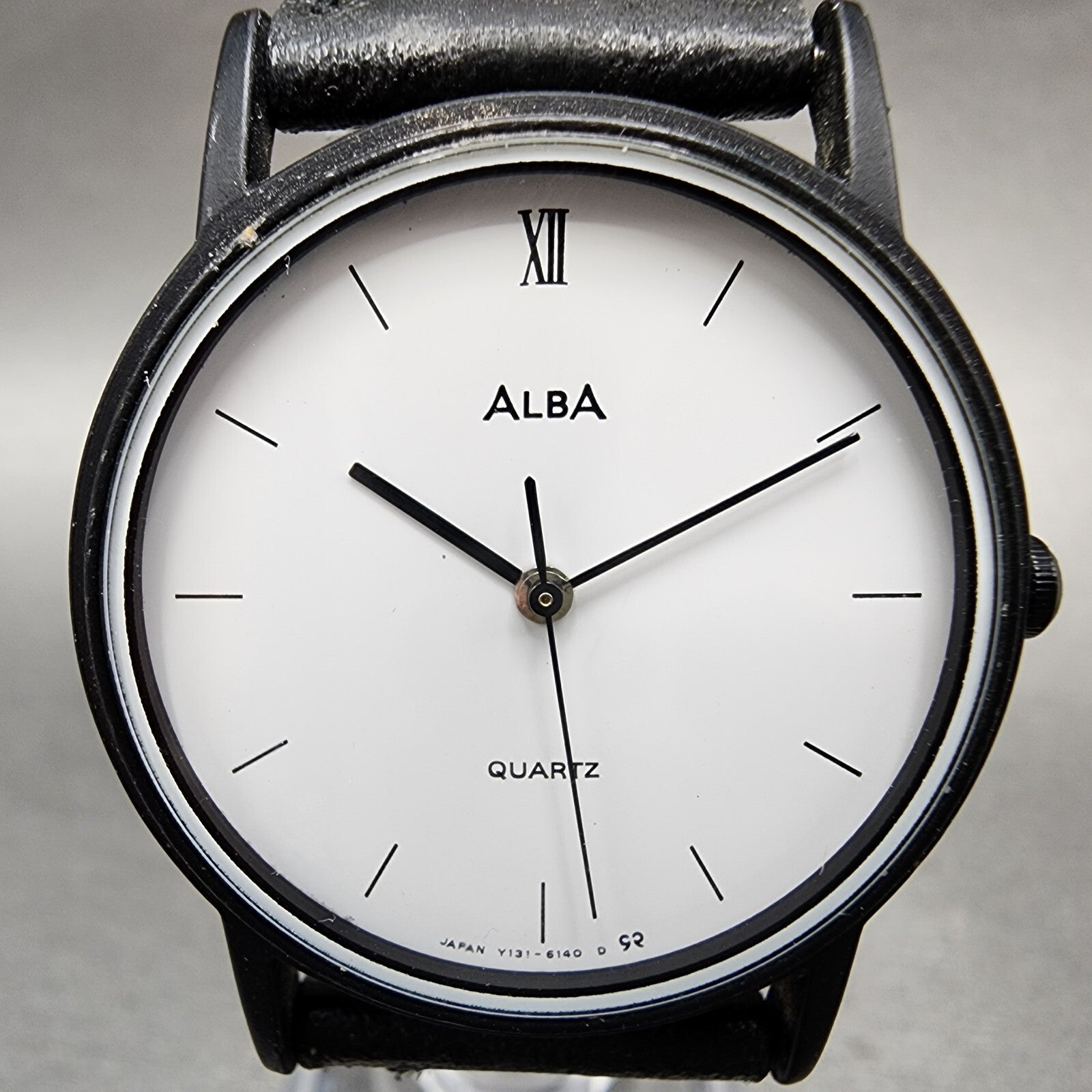 Seiko ALBA Watch Women 32mm White Dial Black Tone Round Y1316040 New Battery1