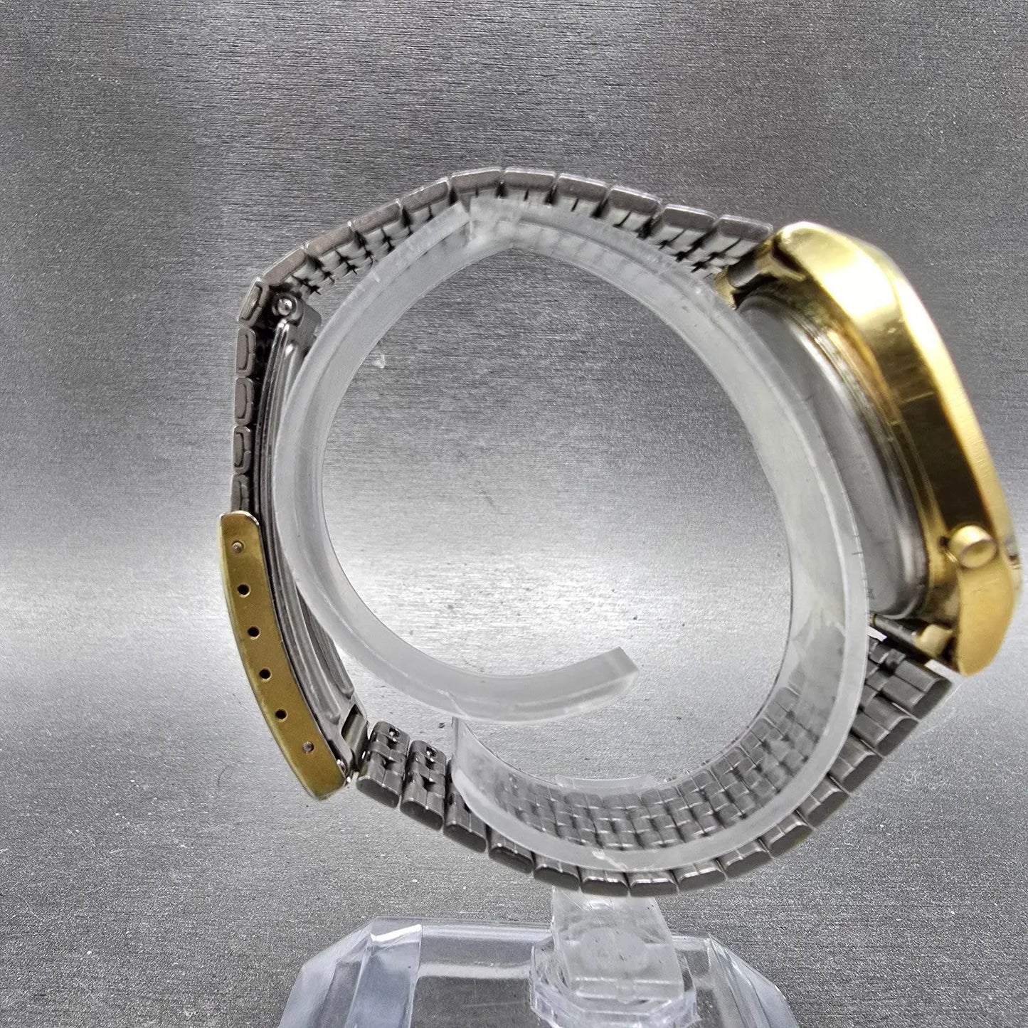 Seiko Pulsar Watch Men 33mm Champagne Dial Gold Tone Analog Digital New Battery8