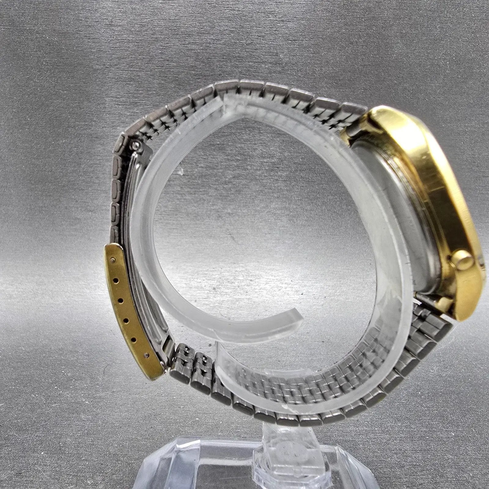 Seiko Pulsar Watch Men 33mm Champagne Dial Gold Tone Analog Digital New Battery8