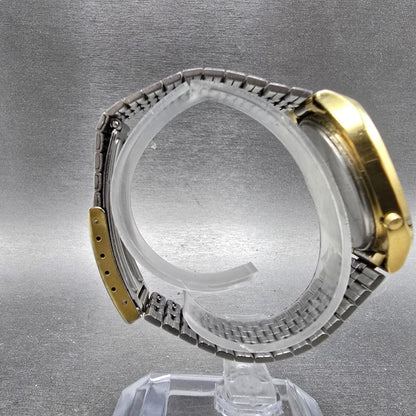 Seiko Pulsar Watch Men 33mm Champagne Dial Gold Tone Analog Digital New Battery8