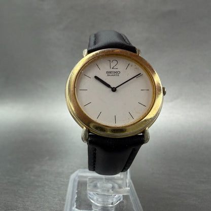 Seiko Watch Unisex 31mm White Dial Gold Tone Round 2C20-0429 New Battery Vintage5