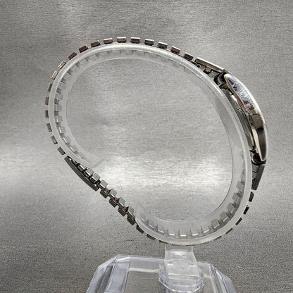 Seiko Watch Women 20mm White Dial Silver Tone Oval 34215019 New Battery VTG8