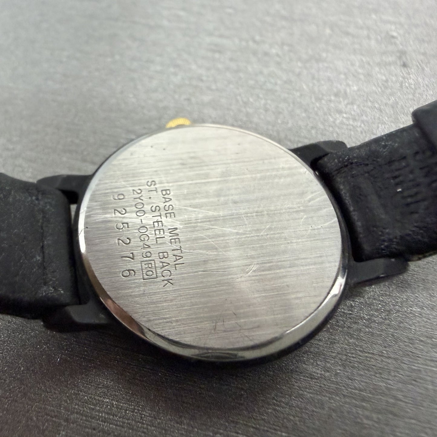 Seiko Watch Women 20mm Black Dial Black Tone Round 2y00-0G49 New Battery VTG ABC9