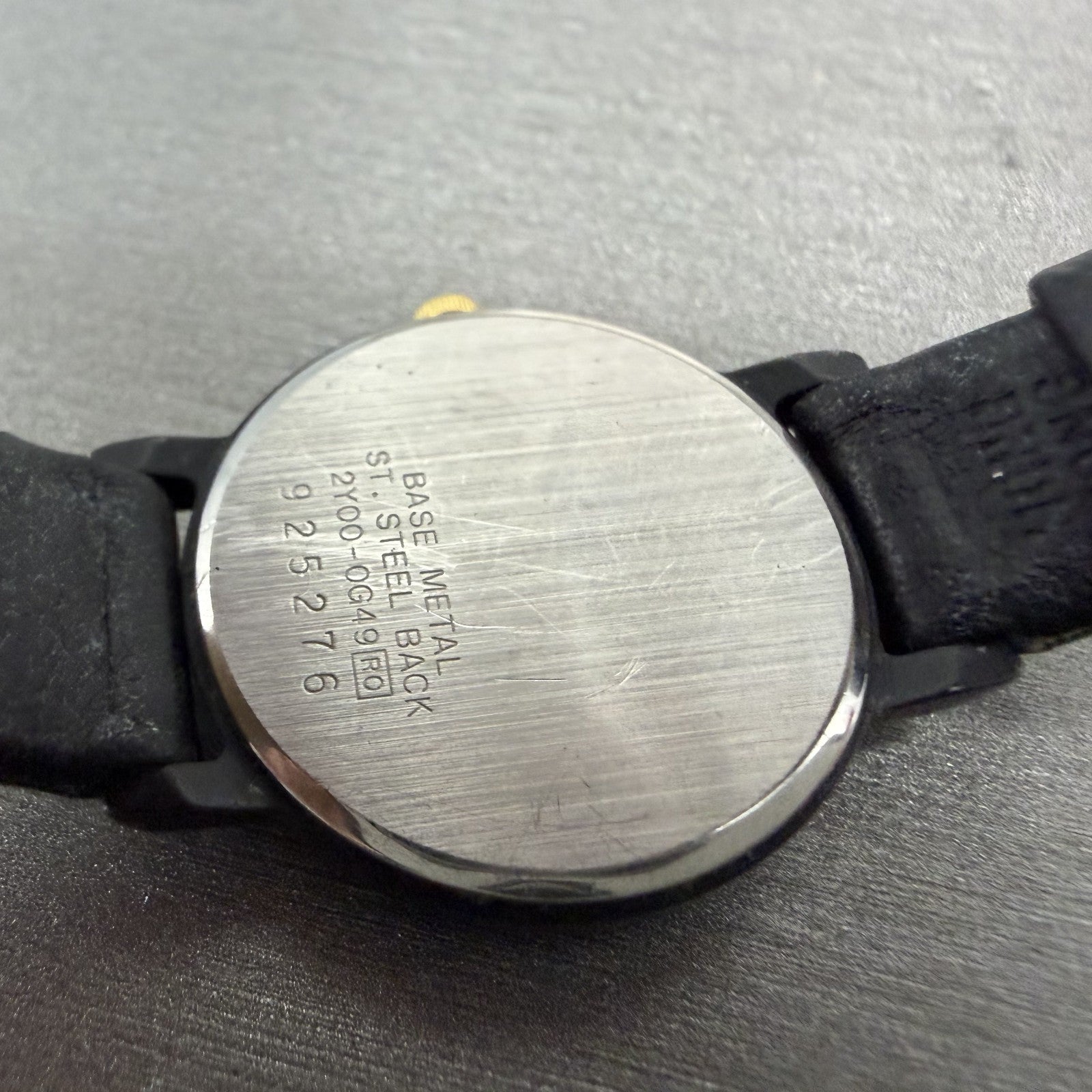 Seiko Watch Women 20mm Black Dial Black Tone Round 2y00-0G49 New Battery VTG ABC9