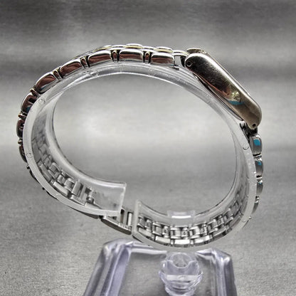 Seiko Watch Women 17mm White Dial Two Tone Oval 1N01-5C29 New Battery Vintage8