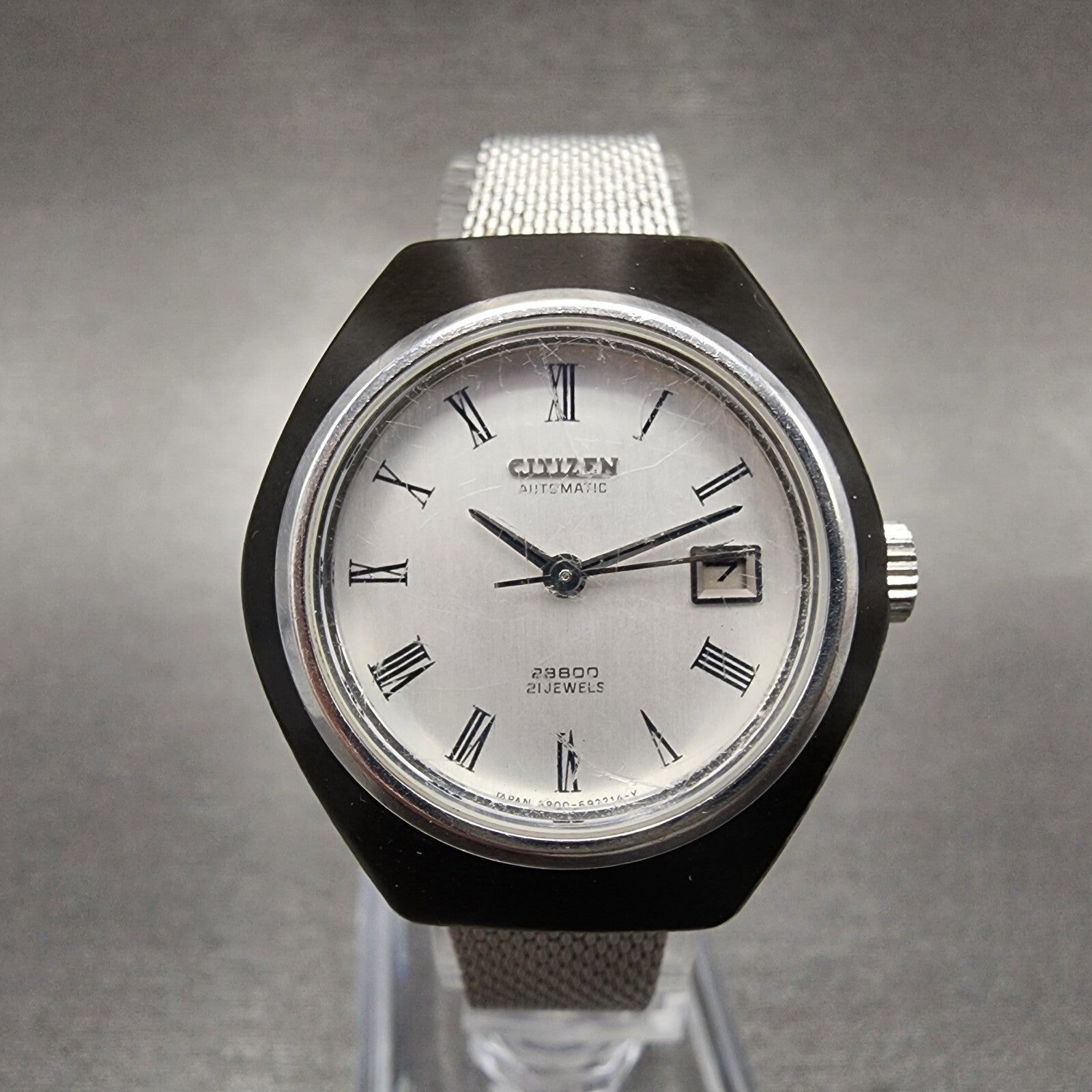 Citizen Automatic 28800 Watch Women 29mm Silver Dial Black Tone 4691164k Runs0