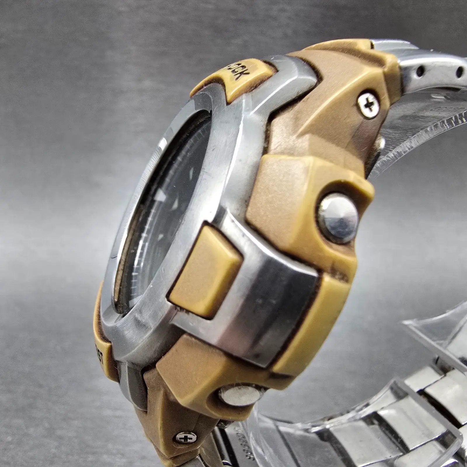 Casio G-Shock G-200 Watch Men 47mm Brown Silver Alarm Chronograph New battery2