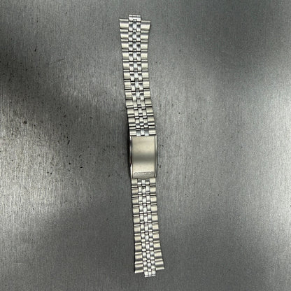 Seiko Bracelet 20mm Stainless Steel Silver Tone Tri Folding Clasp Vintage Japan0
