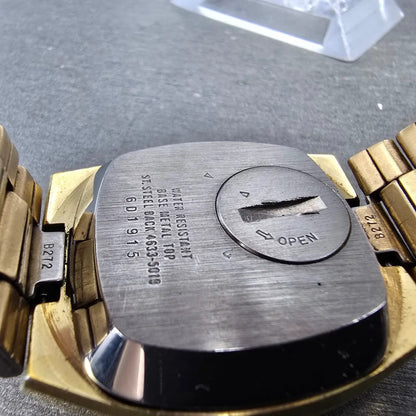 Seiko SQ Watch Men 36mm Champagne Dial Gold Tone Dydate 4633-5019 New Battery9