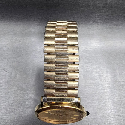 Seiko Watch Men 33mm Gold Dial Gold Tone Round 5931-5059 New Battery Vintage4