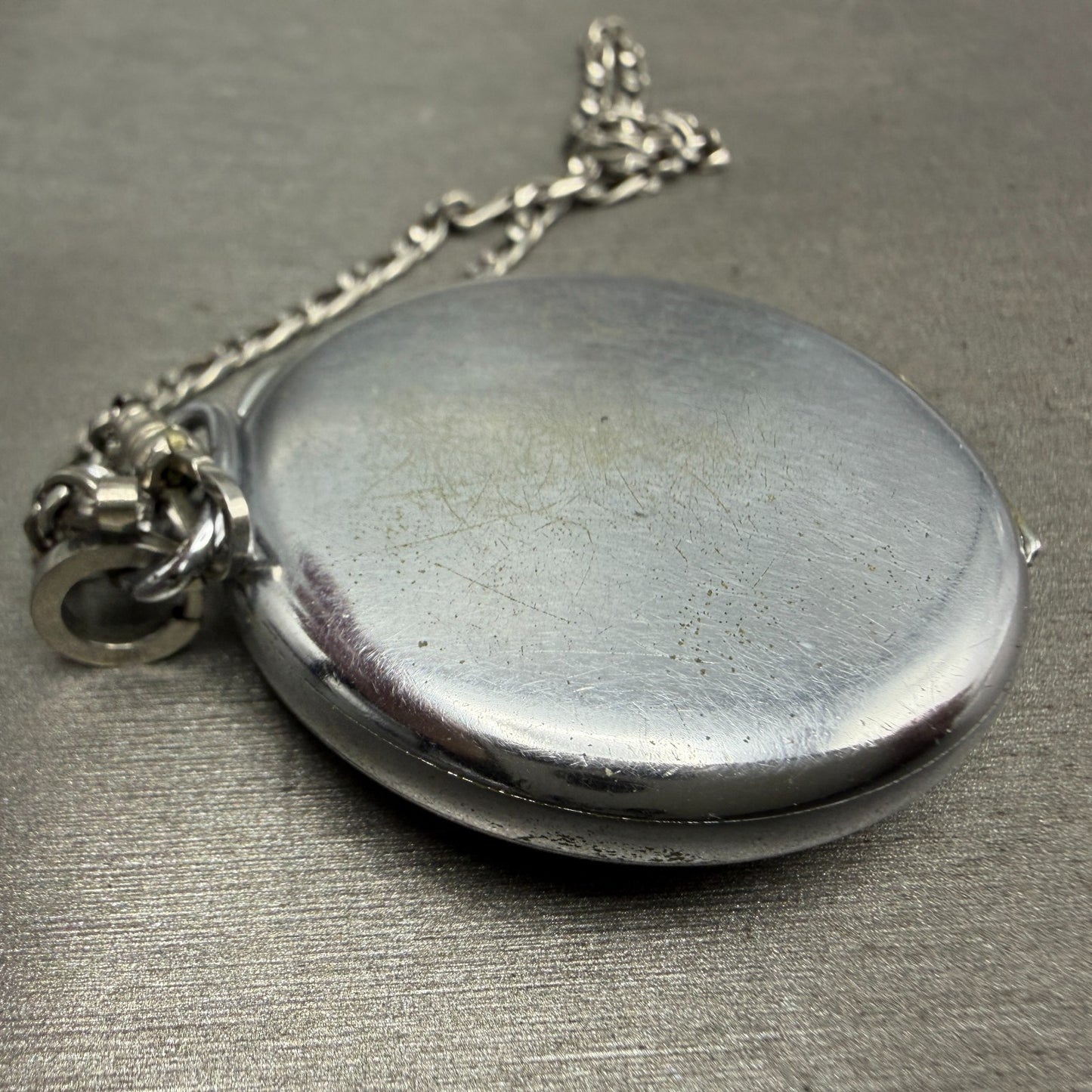 Waltham Pocket Watch White Dial Silver Tone Manual Wind Grade 225 PARTS10