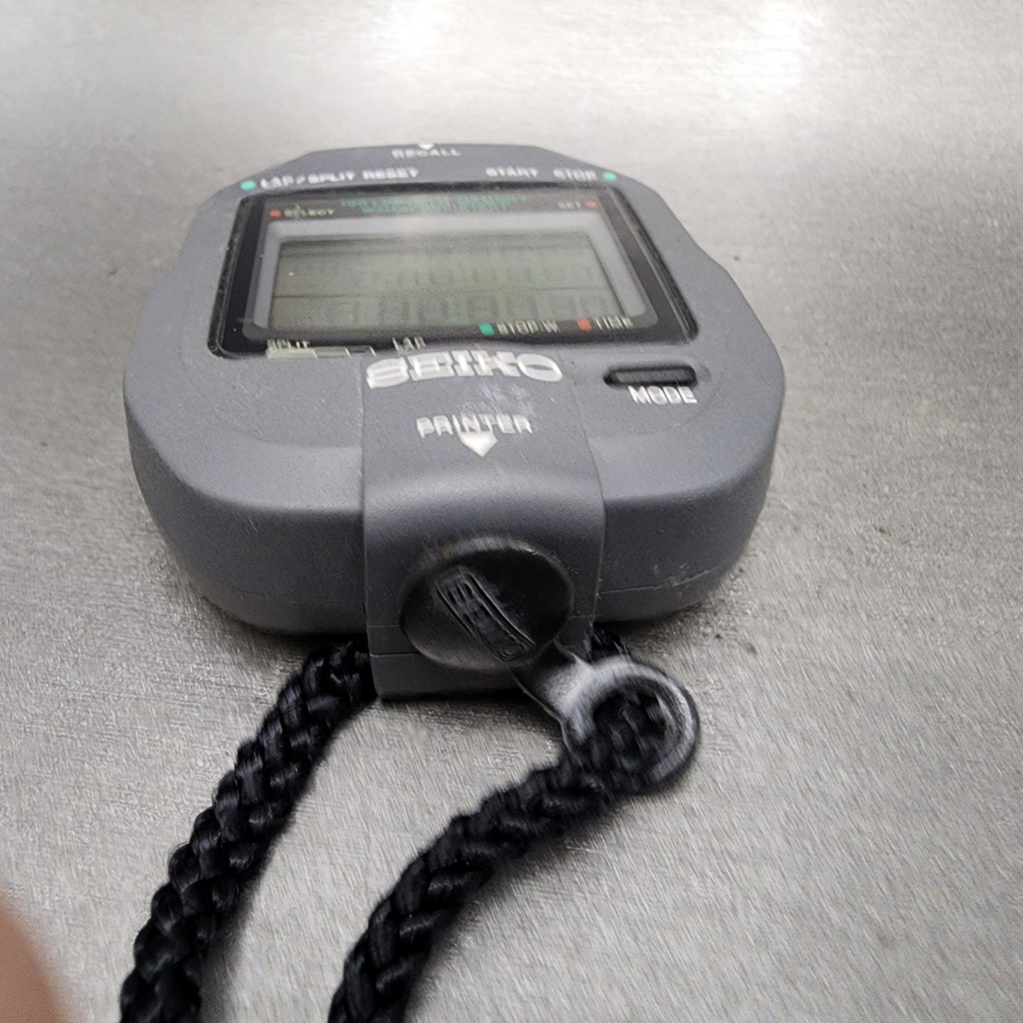 Seiko SVAY006 Stopwatch Digital Gray Tone S1234000 New Battery W/Case6
