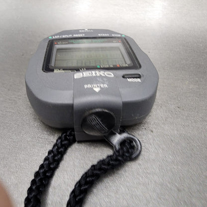 Seiko SVAY006 Stopwatch Digital Gray Tone S1234000 New Battery W/Case6