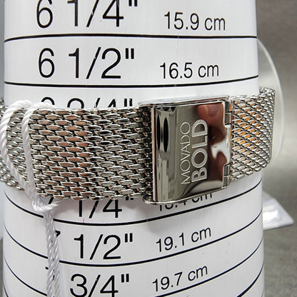Movado Bold Shimmer Watch Women 34mm Silver Dial Steel Crystal Bezel New Batt