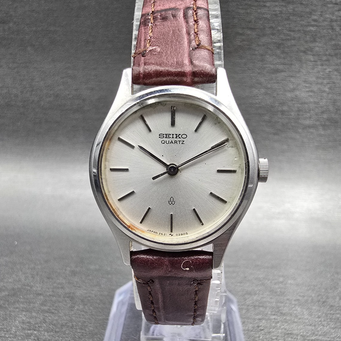 Seiko Watch Women 24mm Silver Dial Silver Tone Round 2621-0080 New Battery0