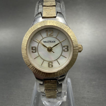 Waltham Watch Women 23mm MOP Dial Two Tone Round WAW041 New Battery0