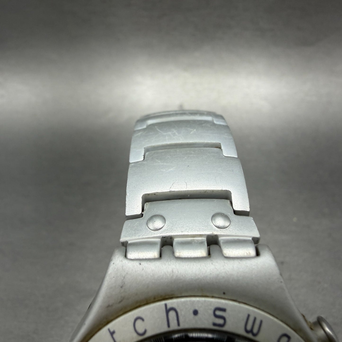 Swatch irony Zebah Watch Men 37mm Blue Dial Silver READ!!!!!!!! YGS9000 New Batt4