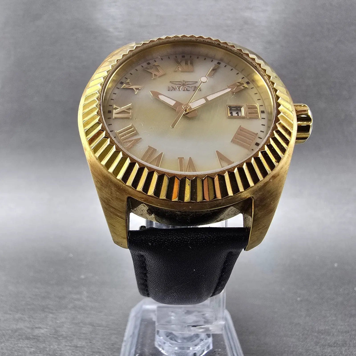 Invicta Angel Watch Women 40mm MOP Dial Gold Tone Date 20316 New Battery5