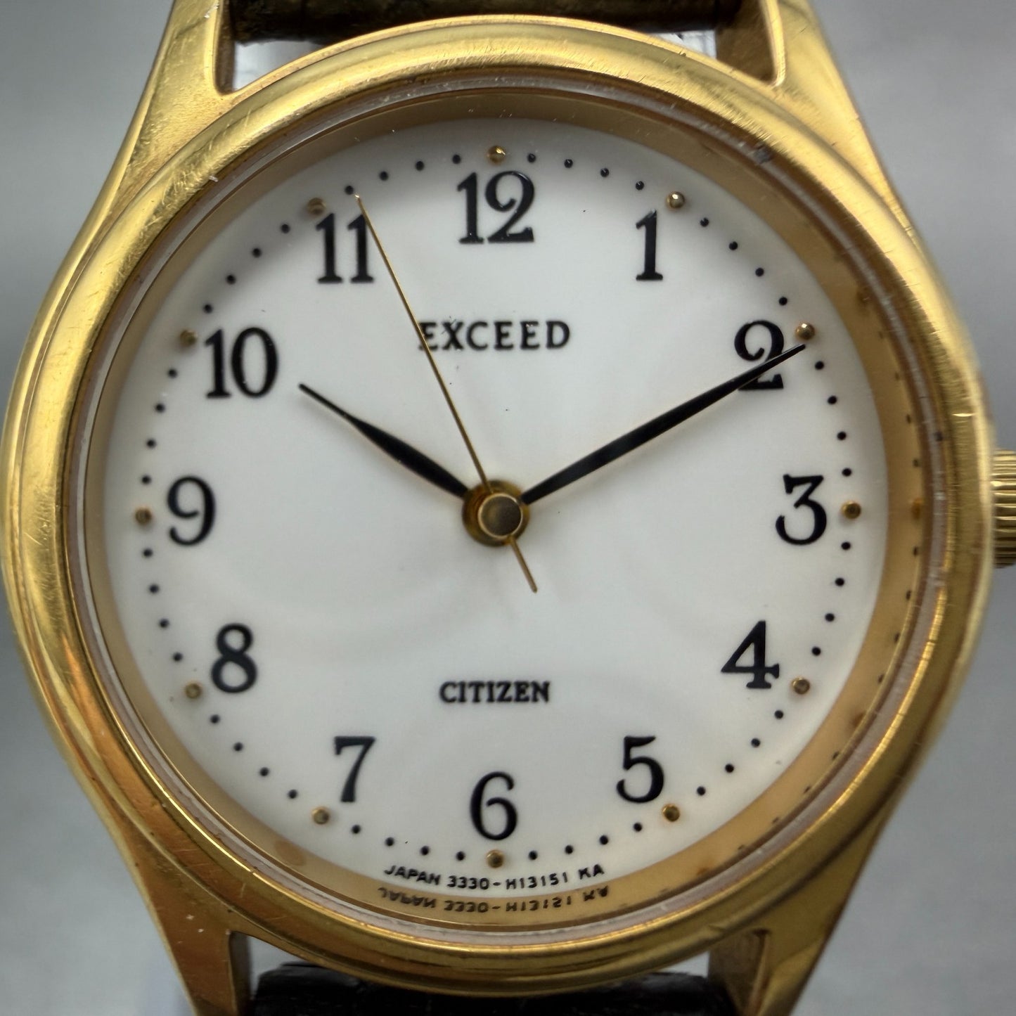 Citizen Exceed Watch Women 24mm White Dial Gold Tone Round 3330-H08410 New Batt1