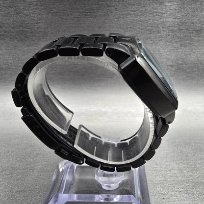 Nixon The Small Player Watch Women 33mm Black Dial Black Tone Rectangle New Batt8