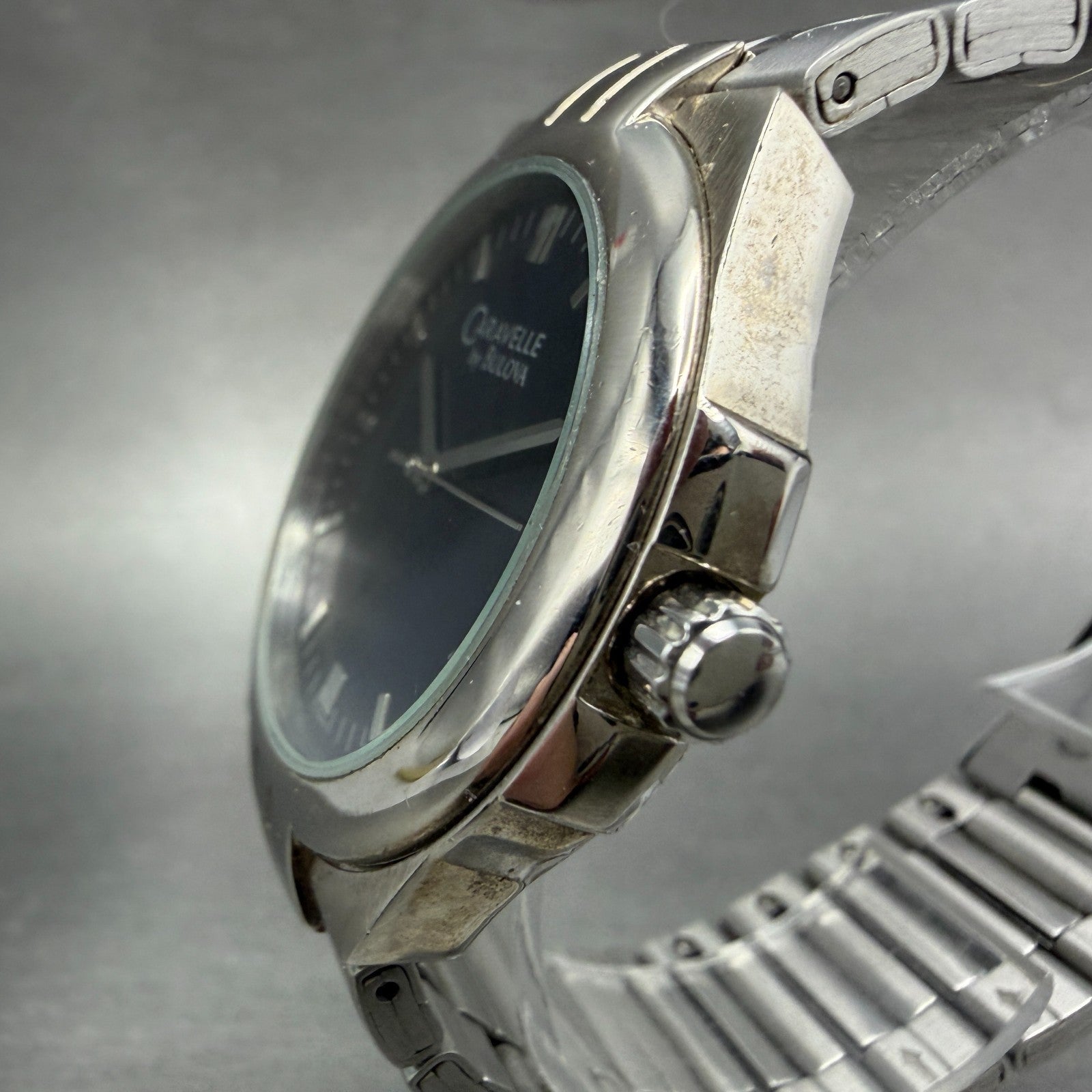Bulova Caravelle Watch Men 38mm Blue Dial Silver Tone Round 43A04 New Battery2