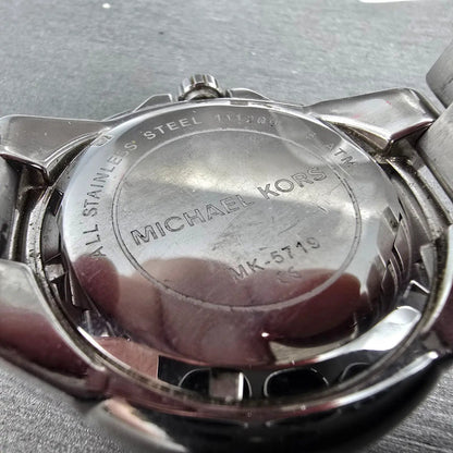 Michael Kors Camile Chrono Watch Women 43mm White Dial Steel Date MK-5719 NewBat9