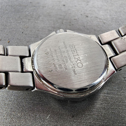 Seiko Coutura Watch Women 23mm Silver Dial Silver Tone 1n010le0 New Battery9