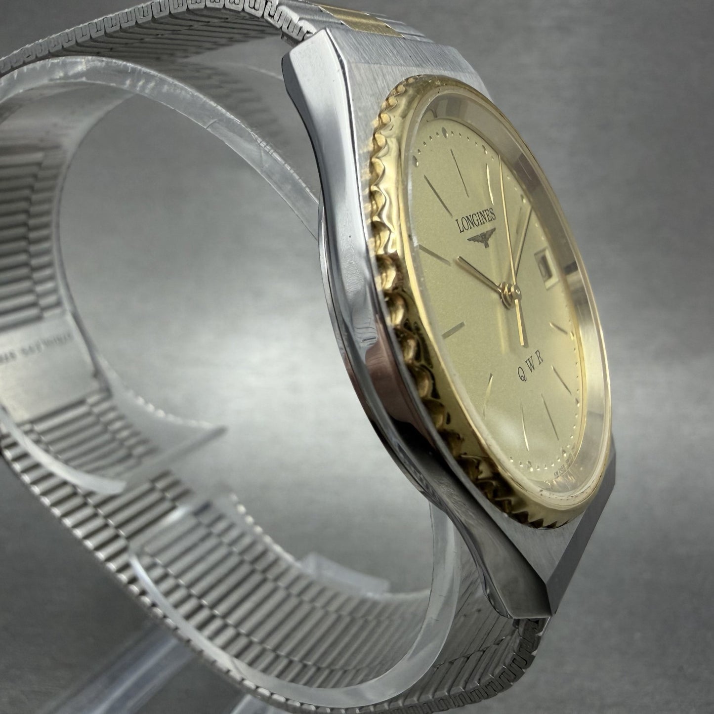Longines QWR Watch Men 33mm Champagne Dial Two Tone  Date PARTS4